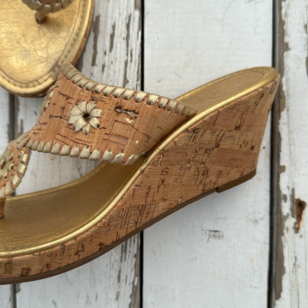 Jack Rogers Marbella Cork Mid Wedge Sandals